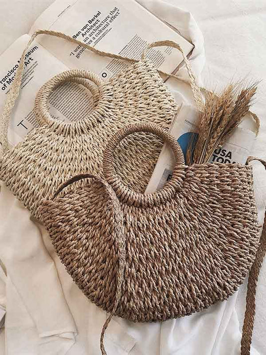 Cotton Hemp Moon Square Handy Beach Retro Bag