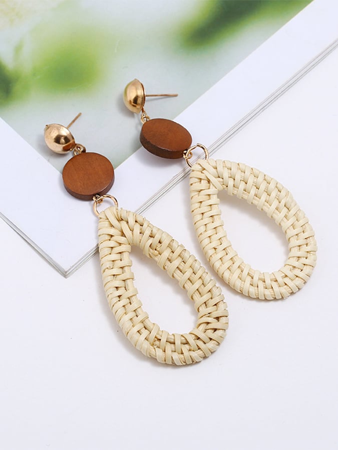 Boucles d'oreilles tressées bohèmes phénix pour femmes 