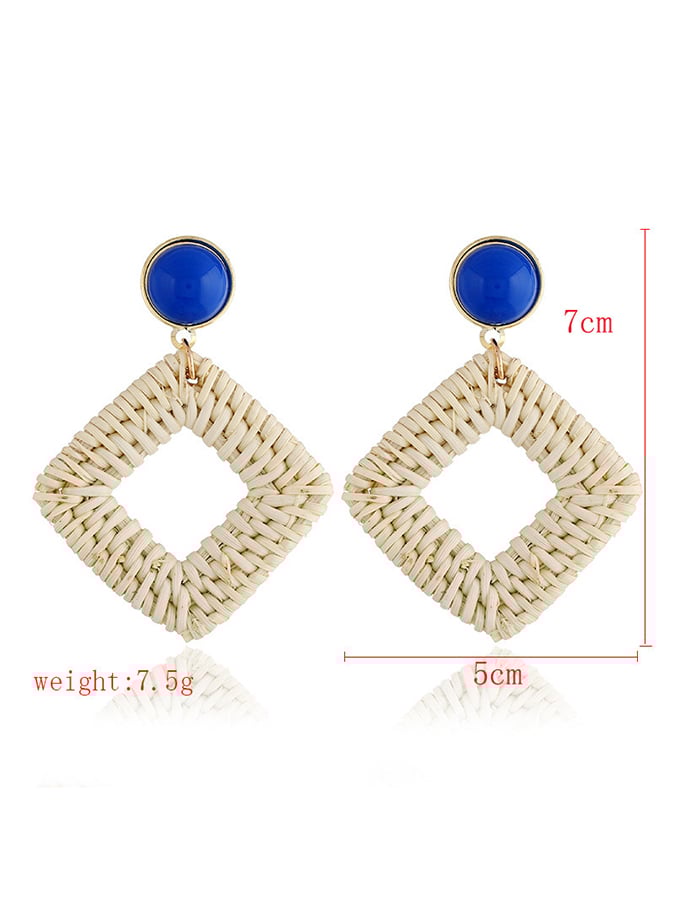 Boucles d'oreilles tressées bohèmes phénix pour femmes 