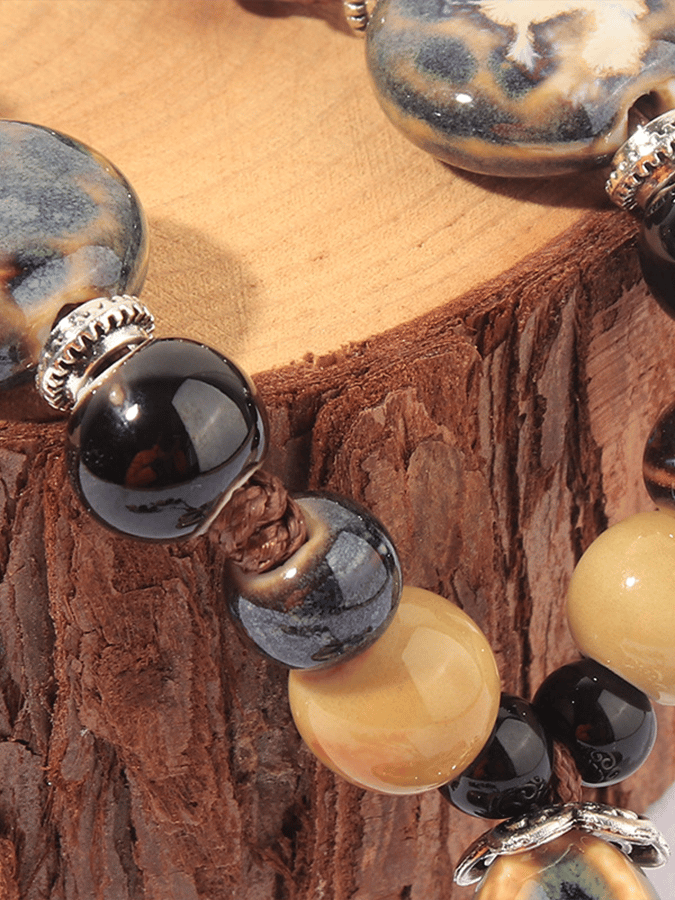 Women'S Vintage Turquoise Rice Bead Necklace