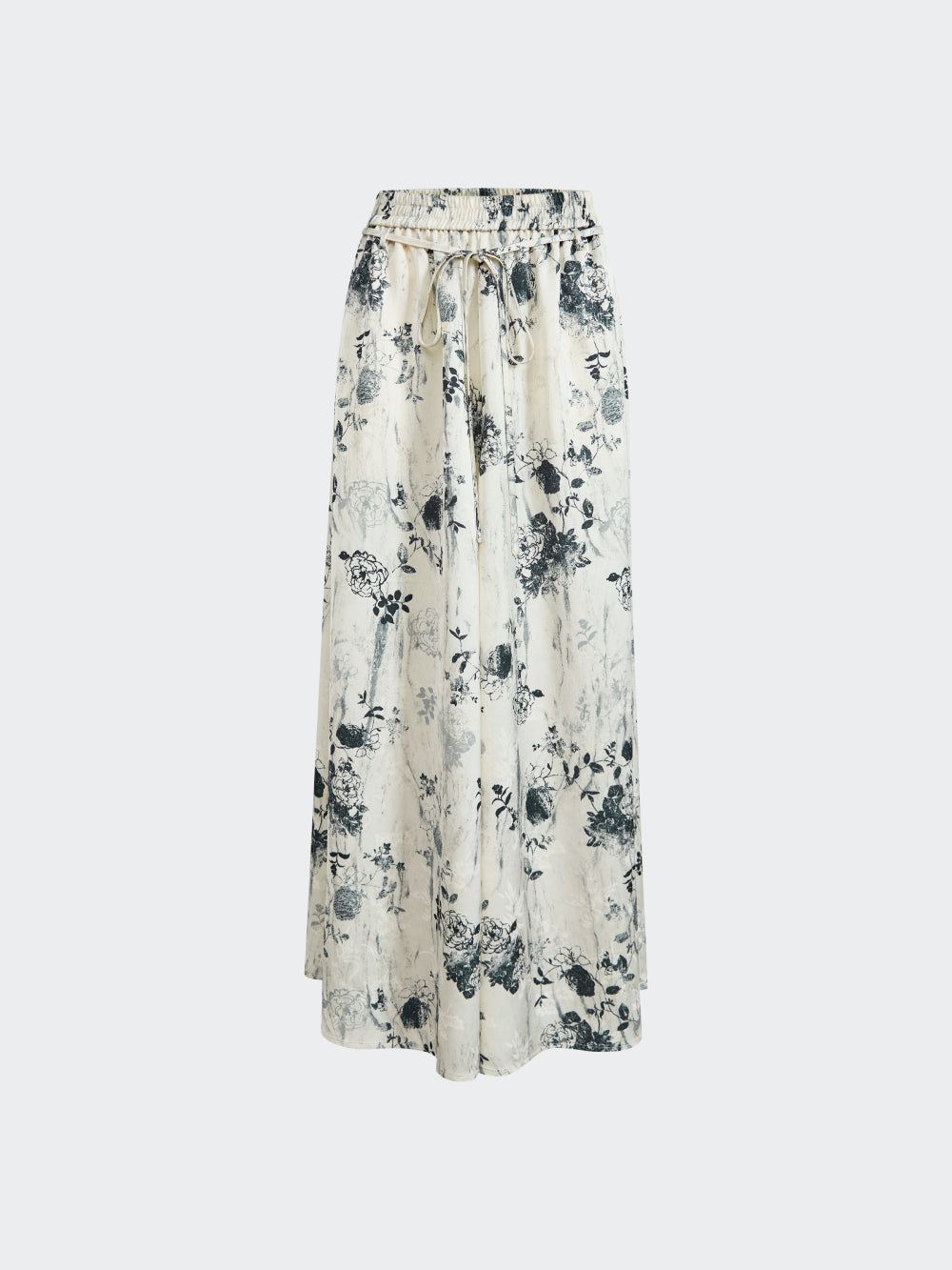 Ink Painting Jacquard Wide Leg Palazzo Pants