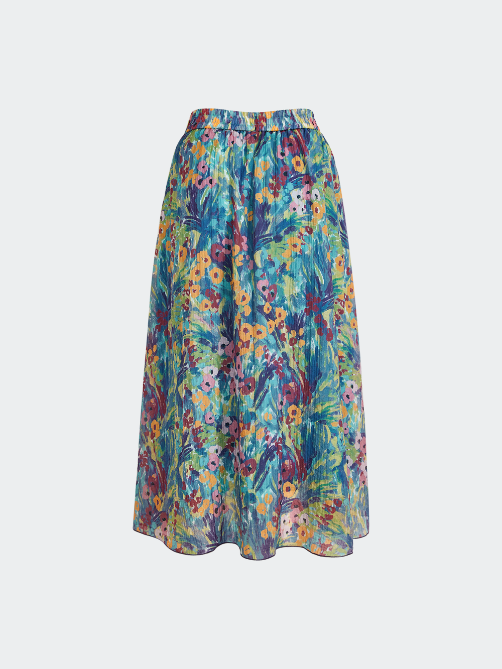 Jupe taille élastique à imprimé floral style peinture à l'huile française ✨Livraison gratuite✨