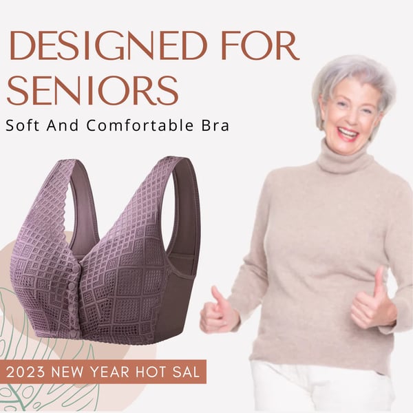 ⏱Offre limitée - Soutien-gorge en coton à boutons sur le devant pour femme