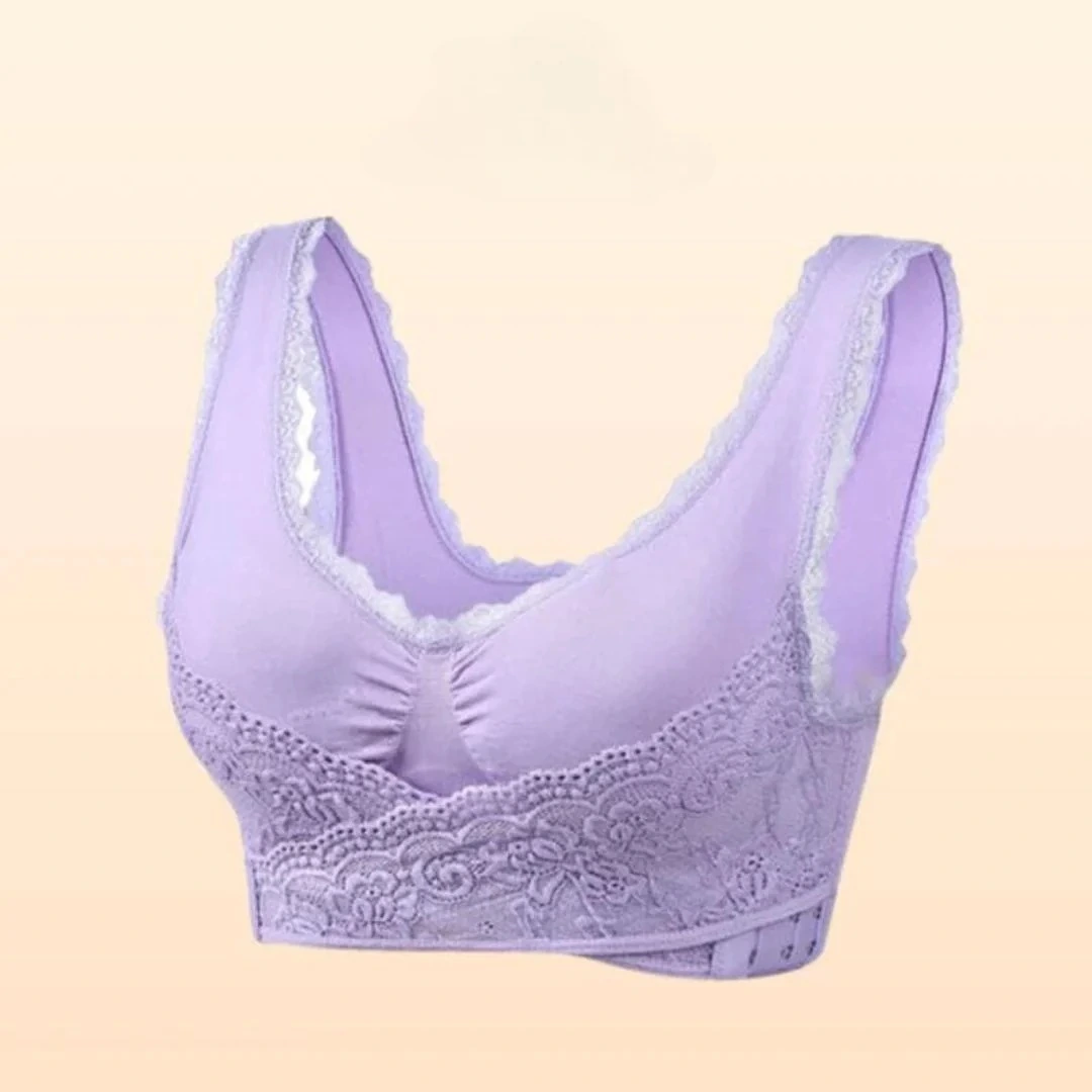 🎁Achetez-en 1, obtenez-en 2 GRATUITS🎁 - Soutien-gorge corset confortable à bretelles croisées sur le devant et fermeture latérale en dentelle