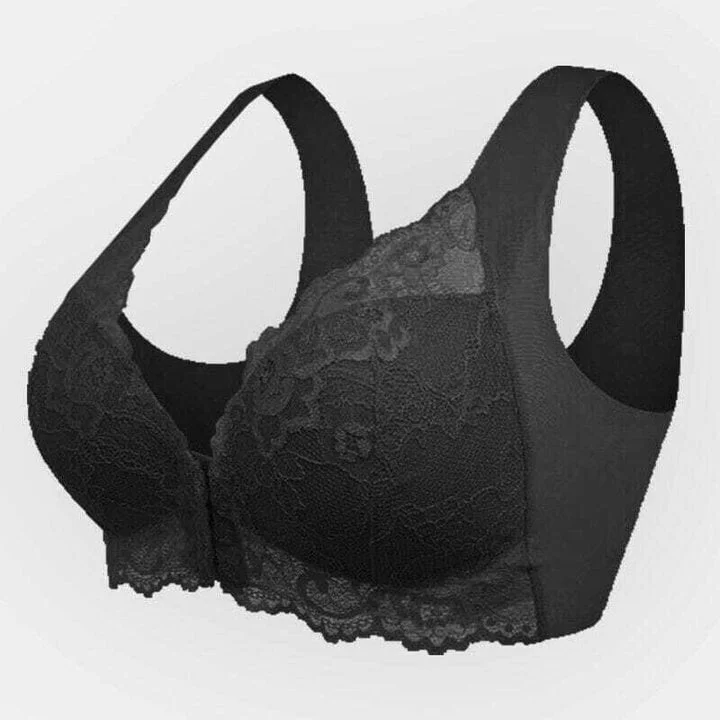 💕1 acheté = 1 offert💕 Soutien-gorge push-up confortable sans armatures, fermeture avant, effet galbant 5D 