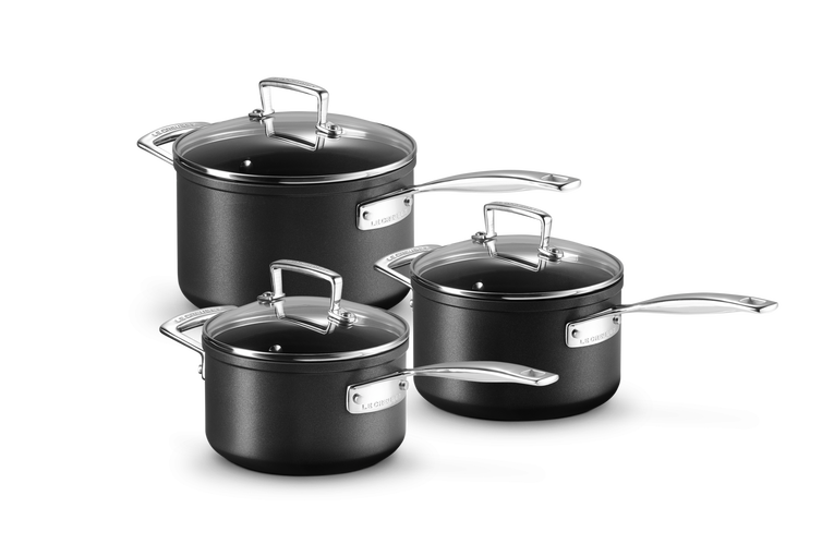 Ensemble de 3 casseroles antiadhésives renforcées 