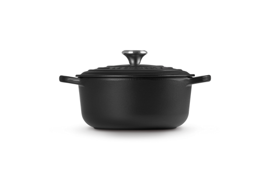 Cast Iron Round Casserole with Black Interior