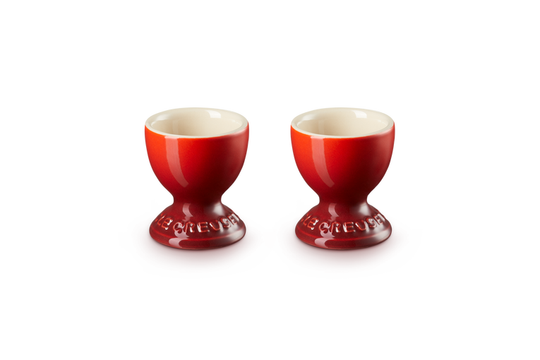 Ensemble de 2 coquetiers en grès 