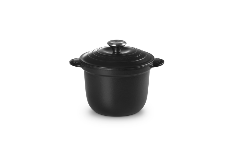 Cocotte en fonte avec couvercle intérieur en grès 