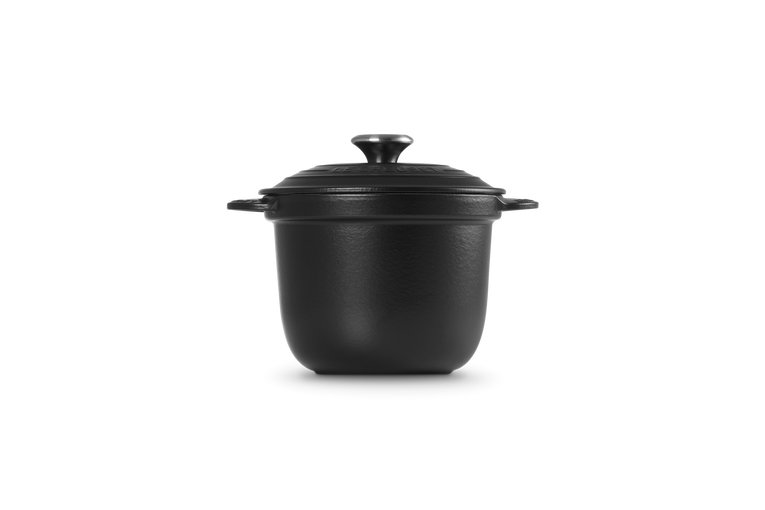 Cocotte en fonte avec couvercle intérieur en grès 