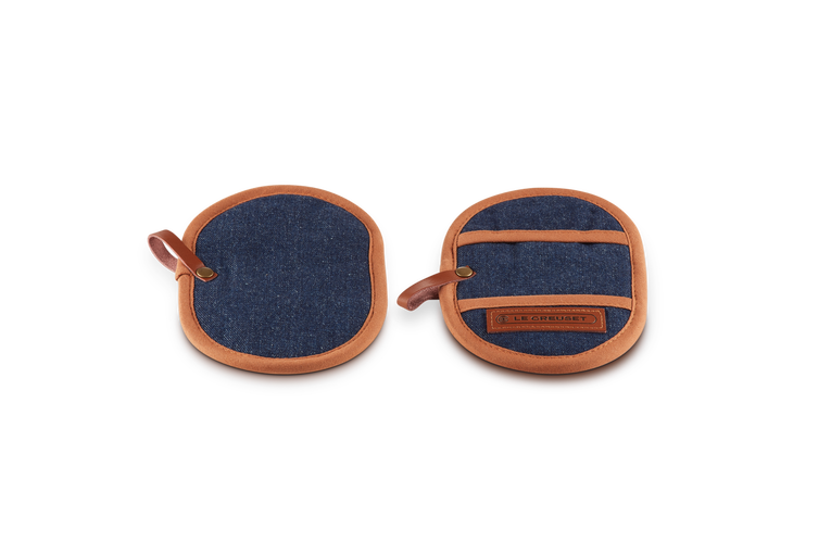 Denim Set of 2 Fingergrip Pot Holder