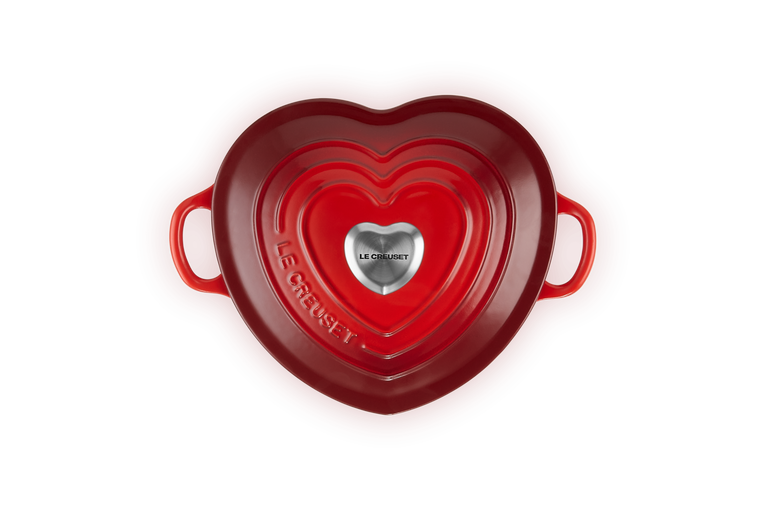 Cast Iron Heart Shaped Casserole with Heart Knob