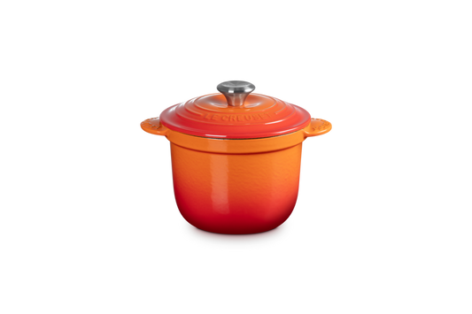 Cocotte en fonte avec couvercle intérieur en grès 