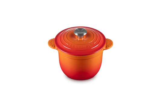 Cocotte en fonte avec couvercle intérieur en grès 