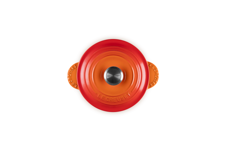 Cocotte en fonte avec couvercle intérieur en grès 