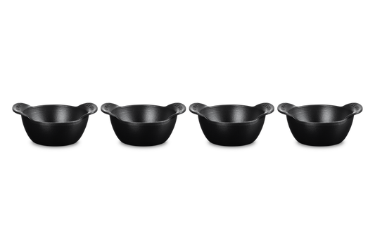 Ensemble de 4 mini-cocottes en fonte Gourmand 