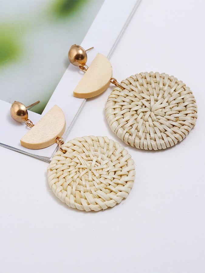 Boucles d'oreilles tressées bohèmes phénix pour femmes 