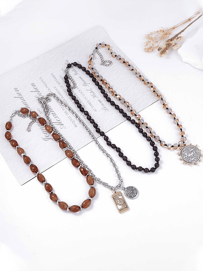 Women'S Vintage Turquoise Rice Bead Necklace