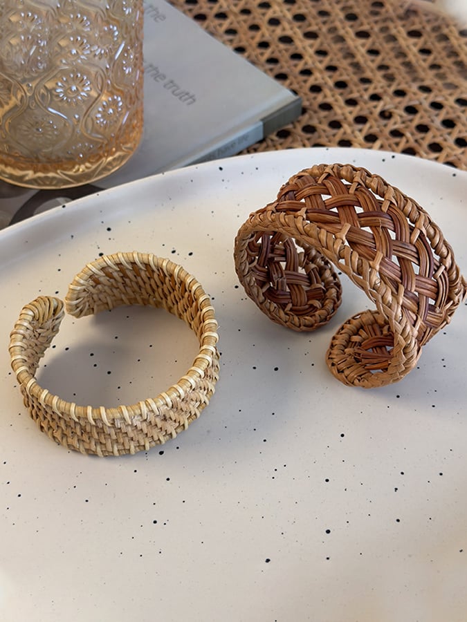 Women'S Retro Ethnic Style Braided Rattan Bracelet Bracelet