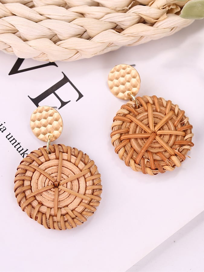 Boucles d'oreilles tressées bohèmes phénix pour femmes 