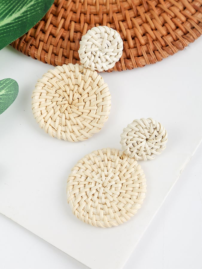 Boucles d'oreilles tressées bohèmes phénix pour femmes 