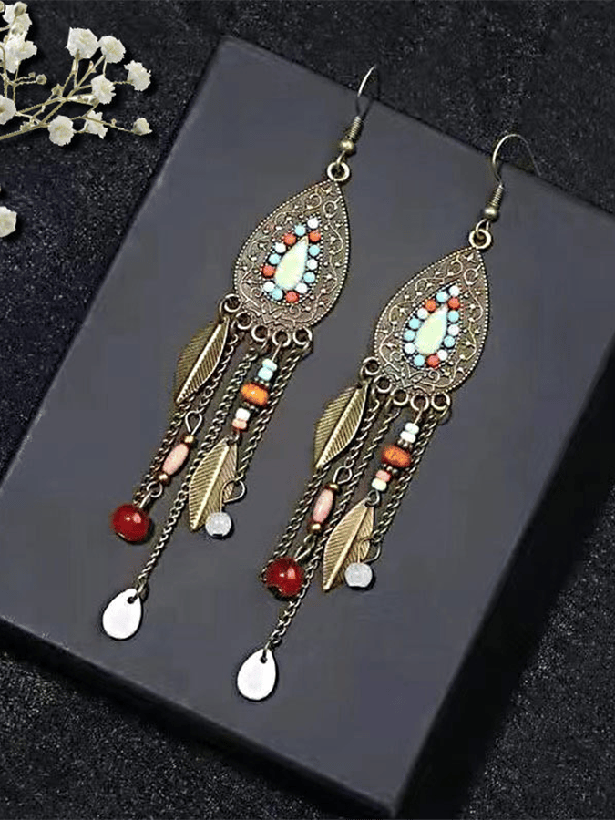 Boucles d'oreilles bohèmes vintage pour femmes 