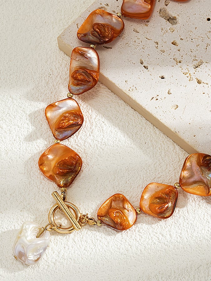 Bohemian Irregular Shell Bead Necklace Holiday Retro Sea Star Personality Necklace