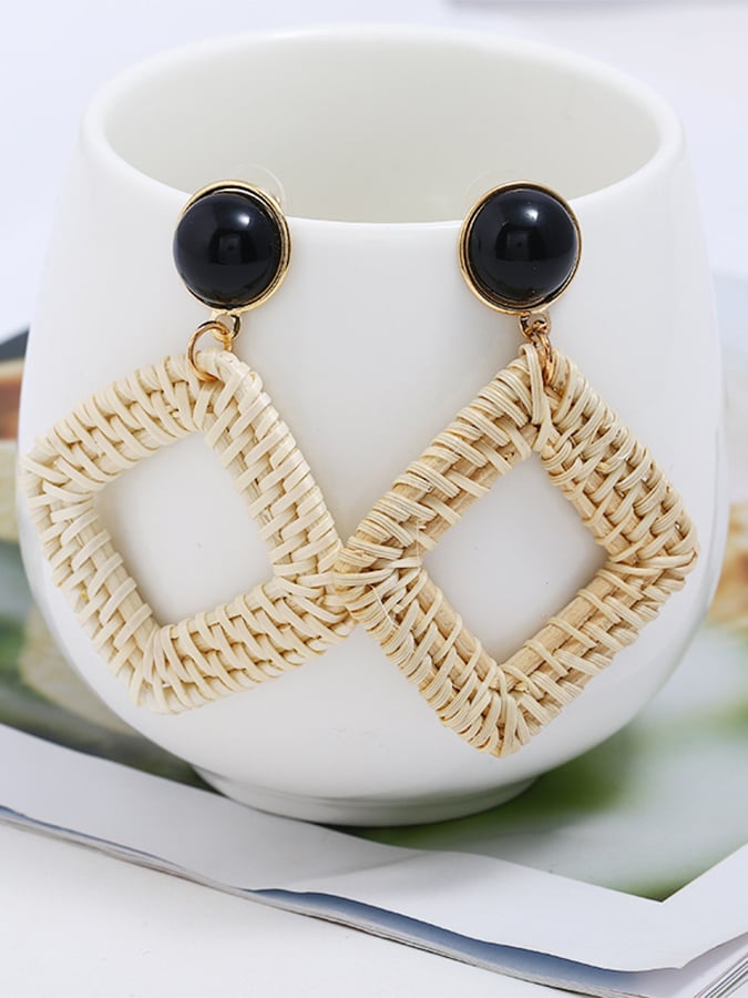 Boucles d'oreilles tressées bohèmes phénix pour femmes 