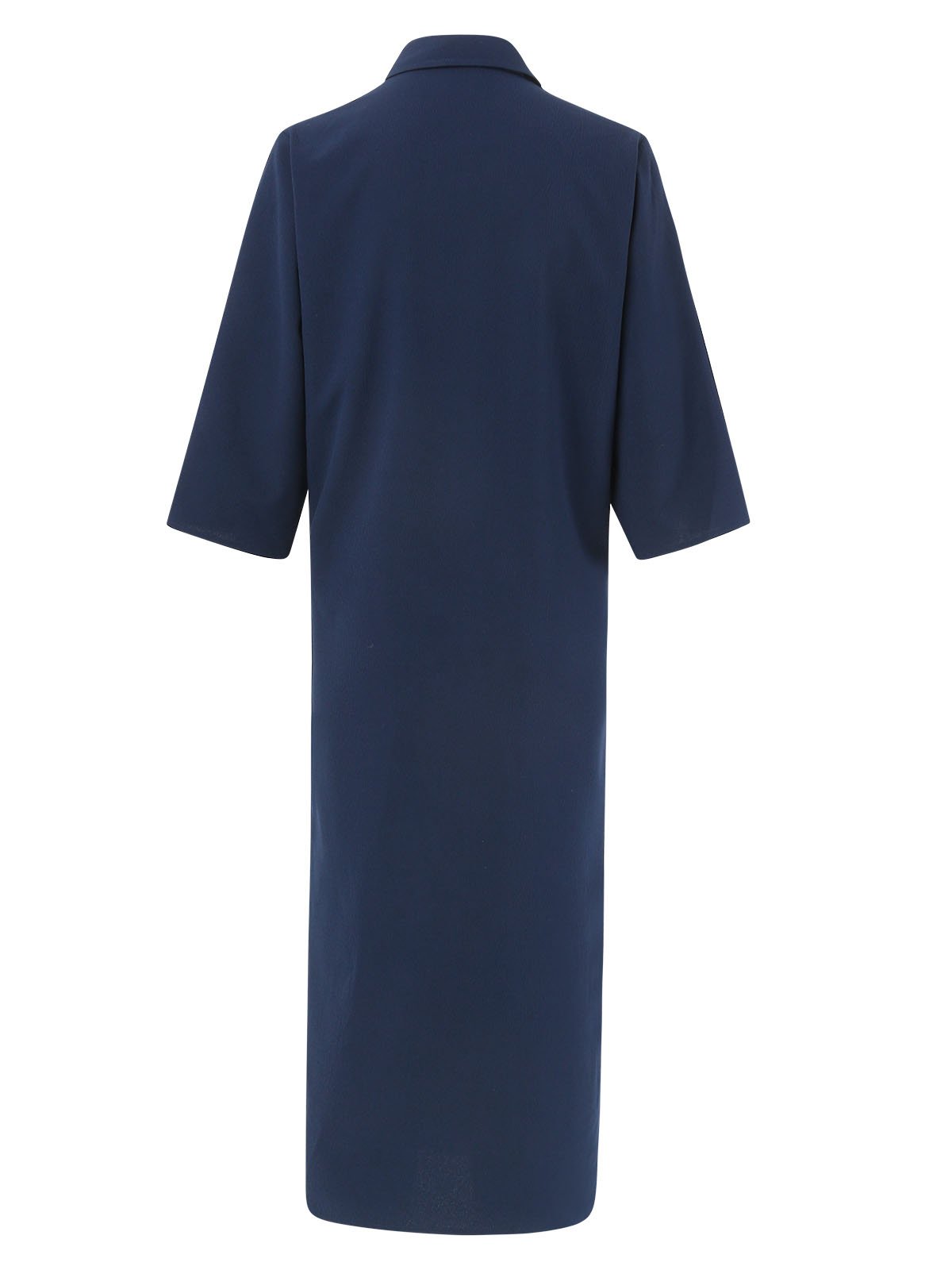 Women's Casual Solid Color Shirt Long Dress