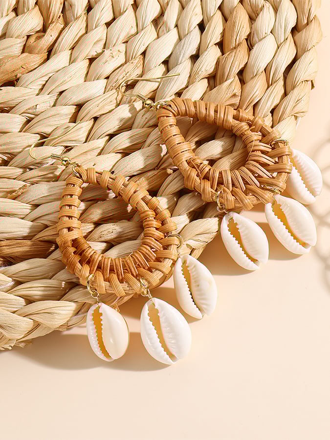 Boucles d'oreilles tressées bohèmes phénix pour femmes 